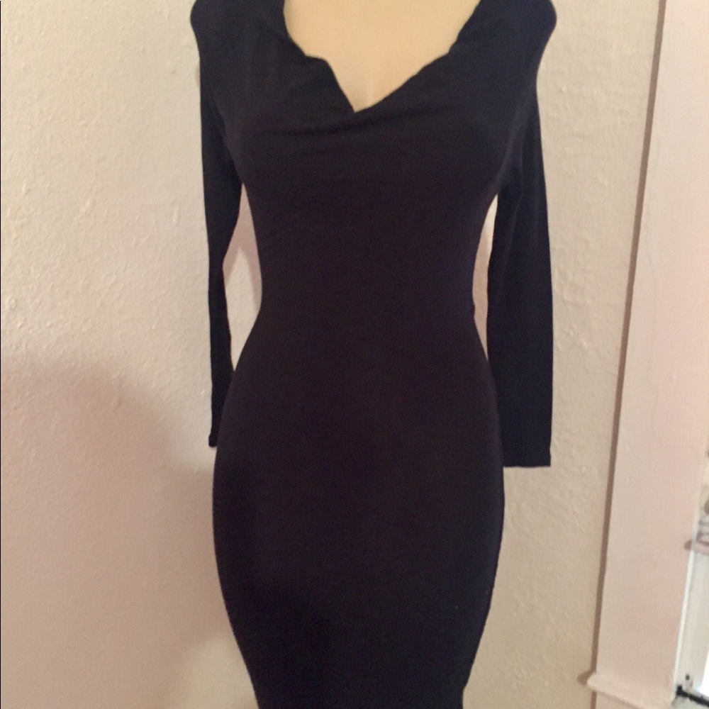 James Perse tight stretch little black dress * 1